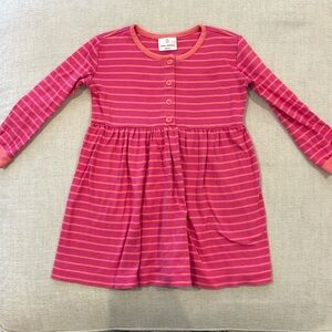 Hanna Andersson - 110 (5) - GUC - pink and orange stripe dress